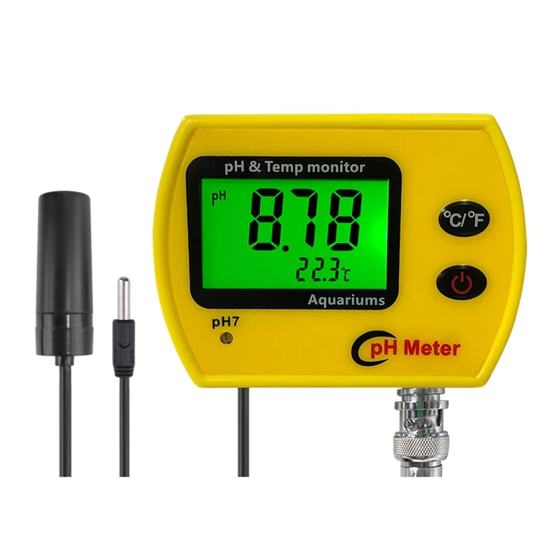 

PH Meter With Backlight Online PH-991 Aquarium PH Tester Temp Monitor Durable Acidimeter Tool For Tank Swim