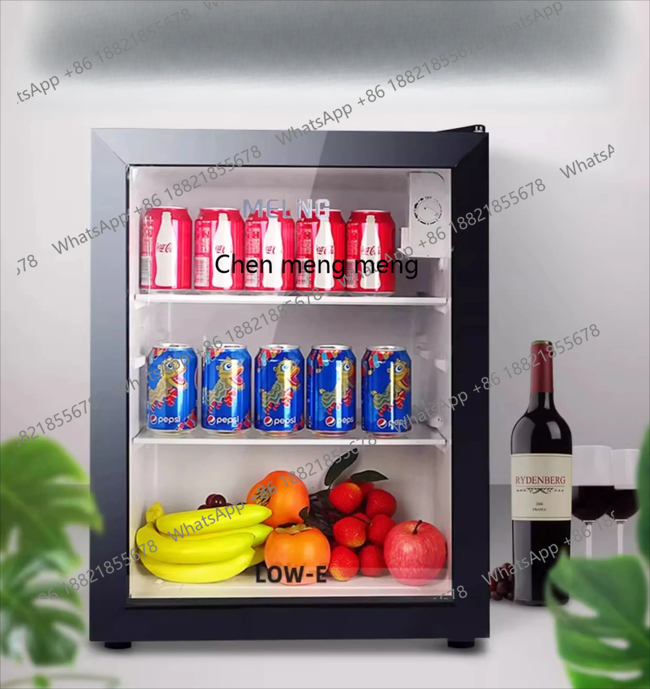 

Household Small Refrigerator Commercial Office Beverage Tea Red Wine Transparent Small Refrigerator