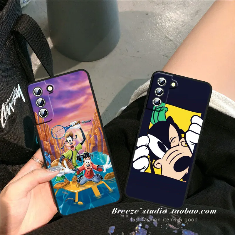 Disney Goofy Hond Telefoon Case Voor Samsung S8 S9 S10 S20 S21 S22 Plus 4G S10e 5G Lite ultra Fe Zwart Funda Cover Soft Back Silicone