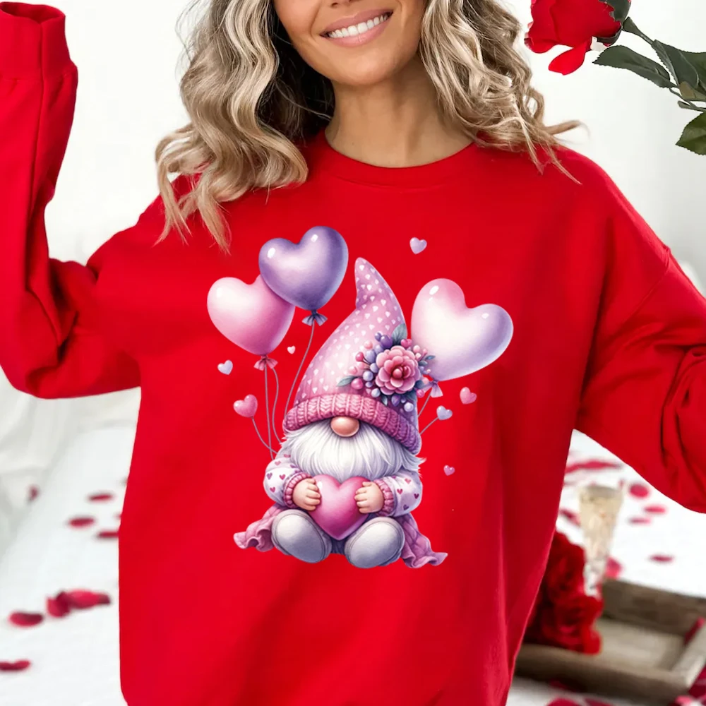 Розовый карлик на День святого Валентина, 6 предметов, удерживающий воздушный шар с узором «сделай сам», набор наклеек для прессования и печати