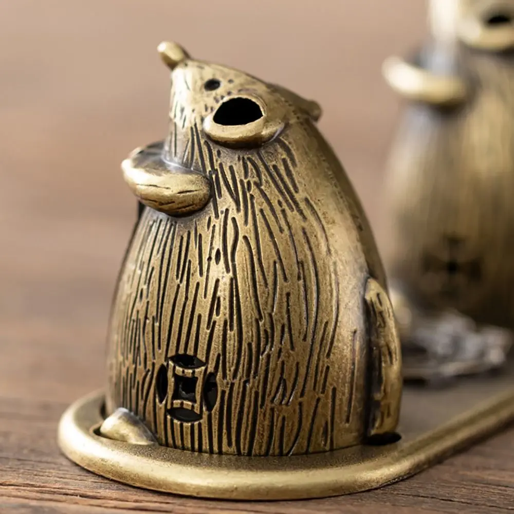 New Chinese Style Incense Burner Zinc Alloy Vertical Indoor Aromatherapy Good Symbolism Accessories Incense Holder Gifts