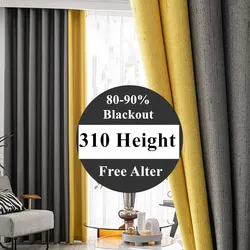 310cm Height Curtain for Living Room Modern Curtains for Bedroom Draperies for Sliding Door/Hall/Dorm Window Custom Made