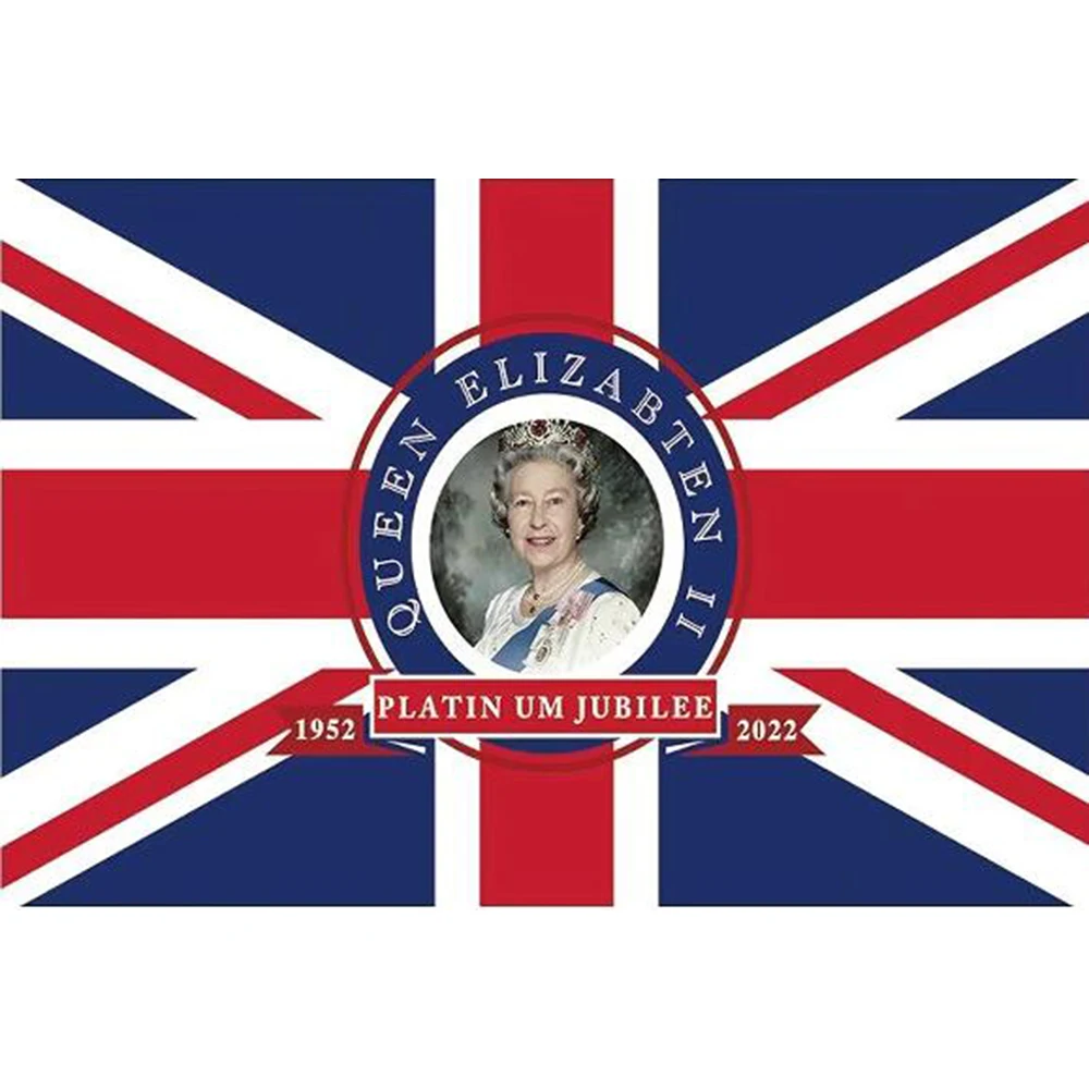 2X3FT CUSTOM Queens  Platinum BANNER FOR 150x90cm Jubilee HISTORY MUSIC Flag