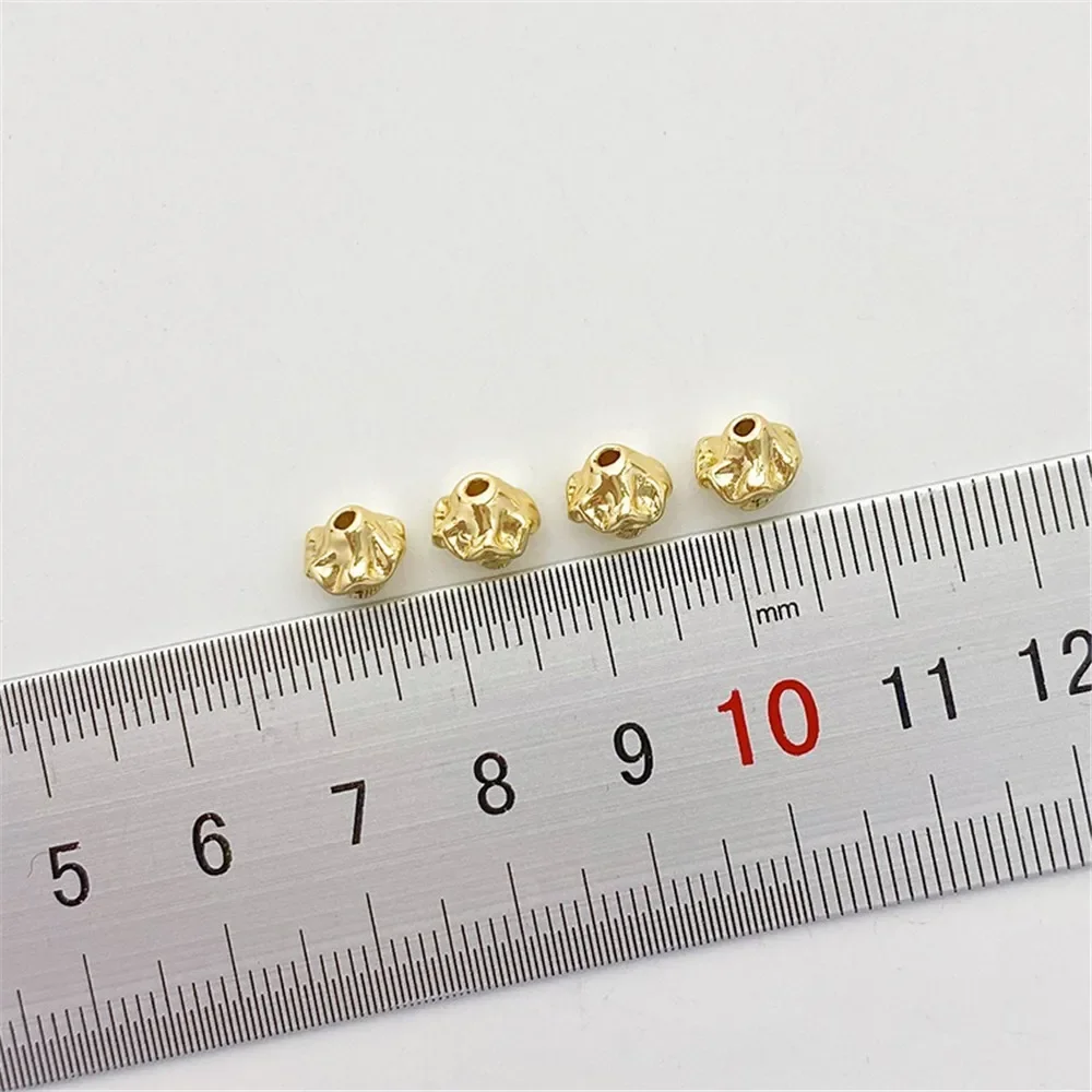 

14K Gold Special-shaped Irregular Flying Saucer Bead Spacer Loose Beads Handmade DIY Bracelet Necklace Beaded Material Accessori