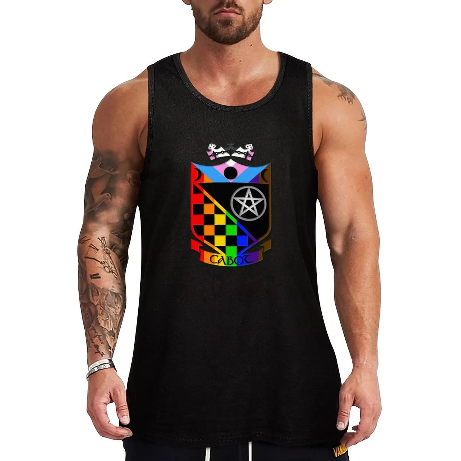 

Cabot Pride Shield Tank Top Bodybuilding clothing man bodybuilding for men sleeveless man shirts