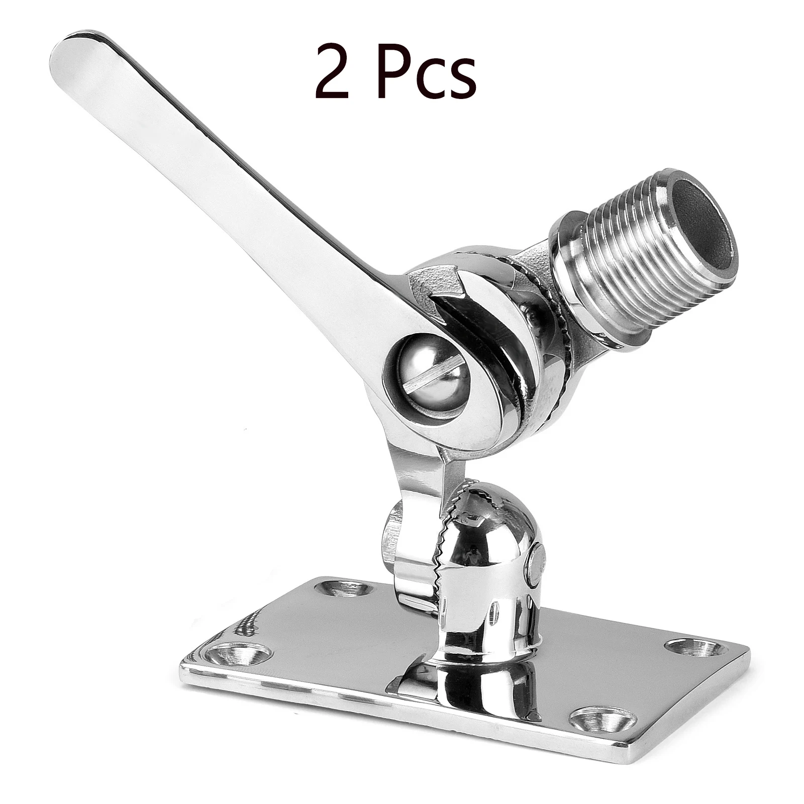 

Marine VHF Antenna Mounts, 316 Stainless Steel Adjustable Base VHF Antenna Mount for Boat, Include Installation Screws,2 Pcs