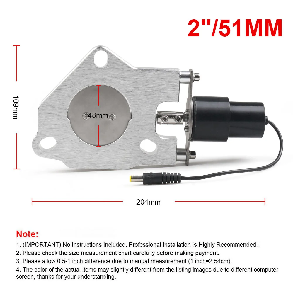 LODENQC 2 pollici Y tubo di scarico elettrico Catback cut out Kit fit Kit di controllo remoto accessorio silenziatore per auto valvola di controllo