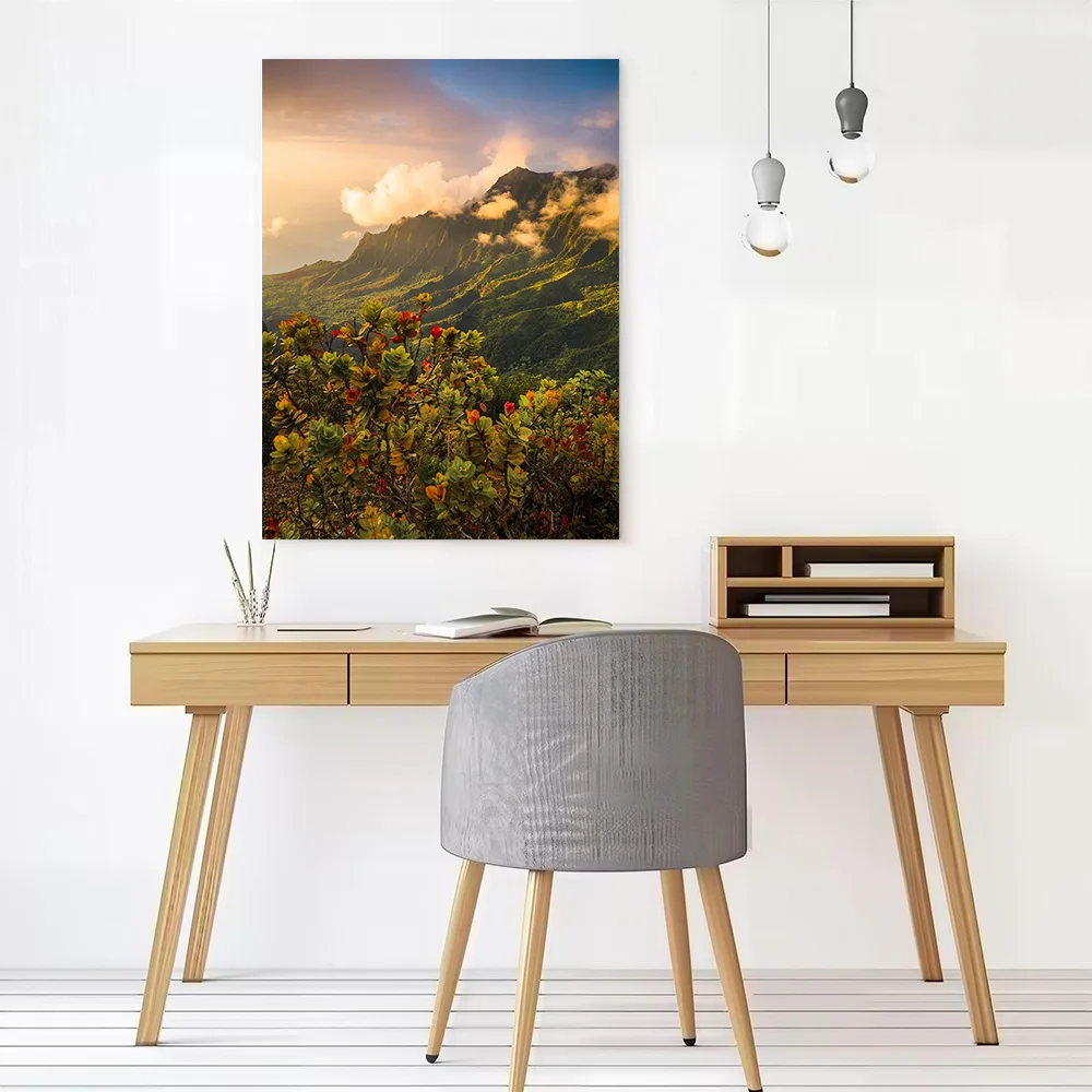 Valley Sunset Kauai Hawaii Poster Customizable Printed Canvas Painting for Pictures Wall Art Decorative Paintings Wand Deko the