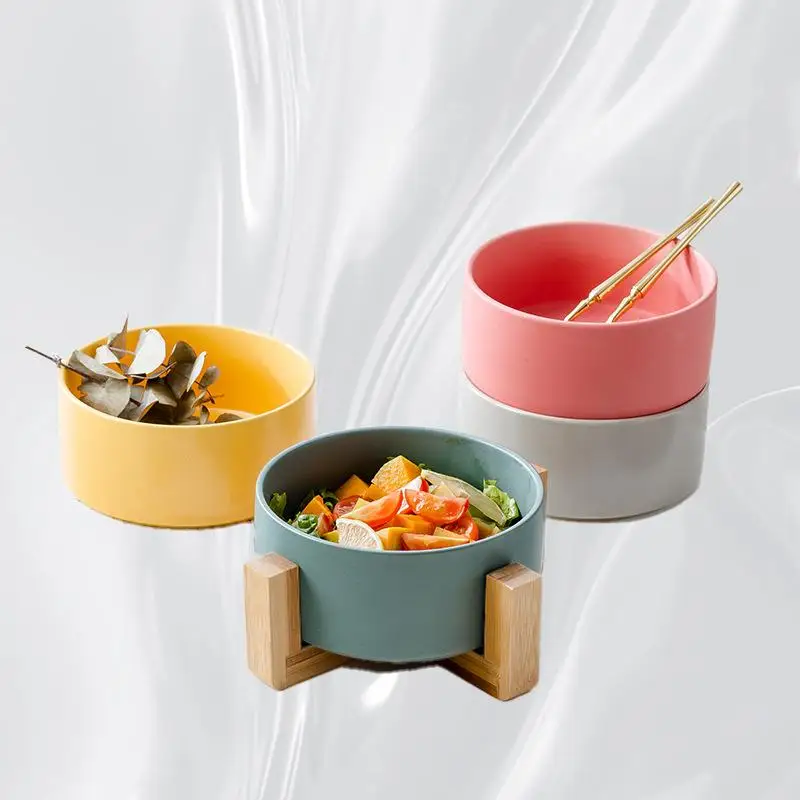 

Minimalist Style Salad Ceramic Bowl: The Perfect Addition to Your Kitchen Collection for Instant Noodles, Western Style Meals,