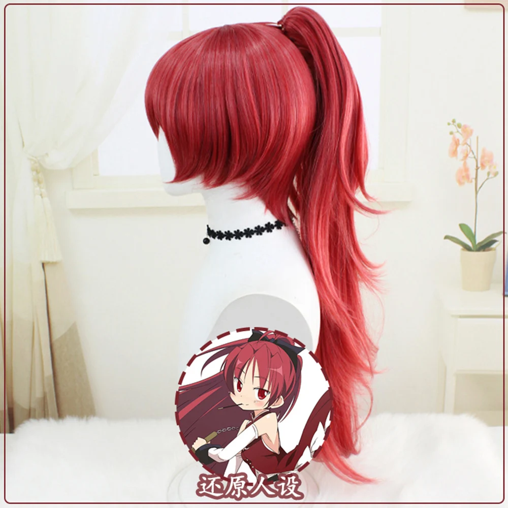 أنيمي ساكورا كيوكو تأثيري حلي Puella Magi Madoka Magica زي قتال موحد فستان هالوين حفلة لعب الأدوار أحذية شعر مستعار دعوى ل