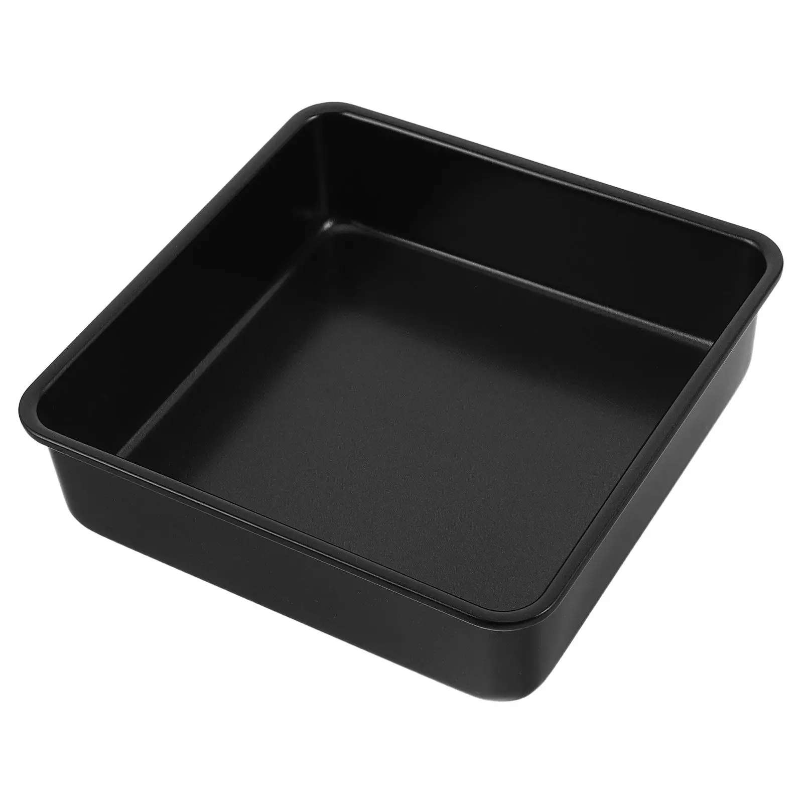 Assadeira Quadrada Antiaderente Preta para Fritadeira de Ar, 6x6 Polegadas, Profunda, para Bolo, Pão, Peixe, Acessório para Forno e Fritadeira de Ar