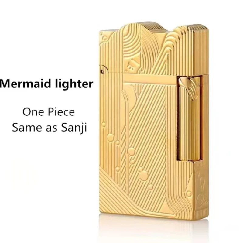 

Creative Mermaid Solid Copper Side Slip Ignition Loud Gas Inflatable Lighter Fashion Collection Gift Cigarettes Smoking Gift Men