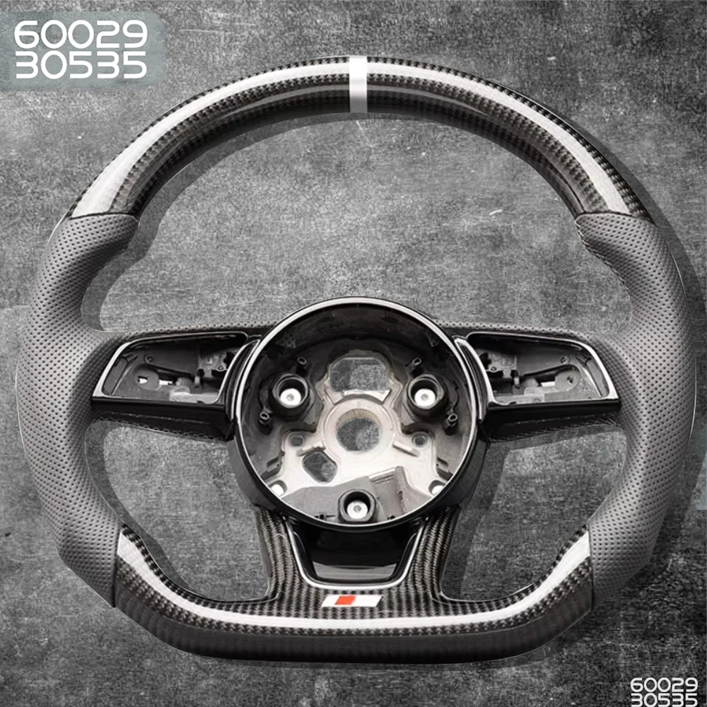 Carbon Fiber Steering Wheel, Suitable For Audi A3 8Y A4 B9 S3 S4 S5 A5 RS3 RS4, Can Be Equipped With Buttons And Shift Paddles
