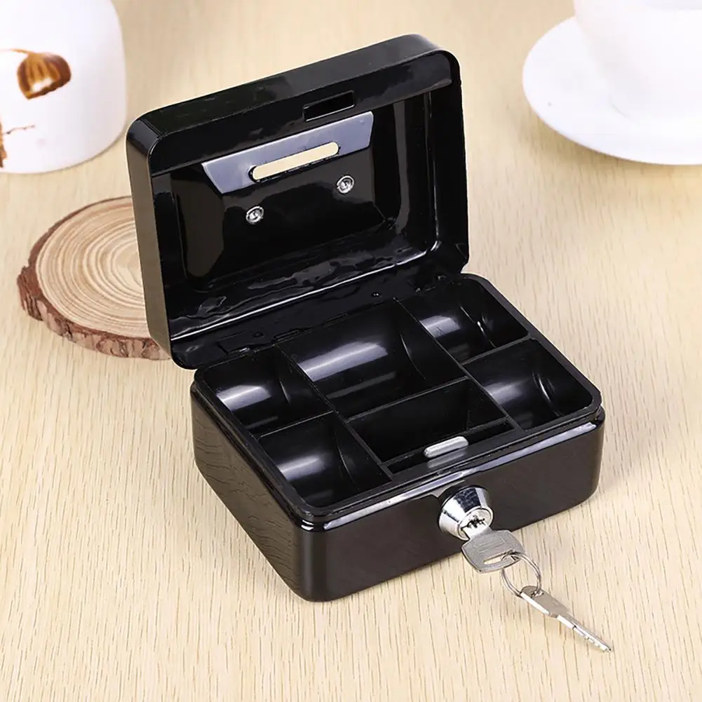 Adult Valuables Safe Box Impact-resistant Cash Box Compact Shock-proof Cash Box with Security Lock Two Portable Multi for Cash