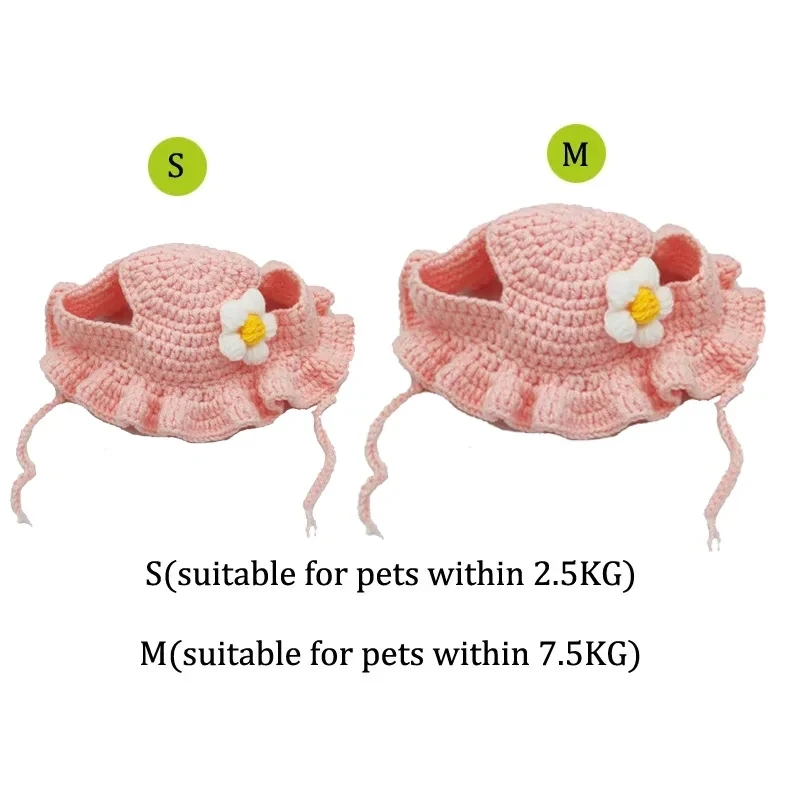 Hand-made Cat Hat Elastic Woven Cap for Pets