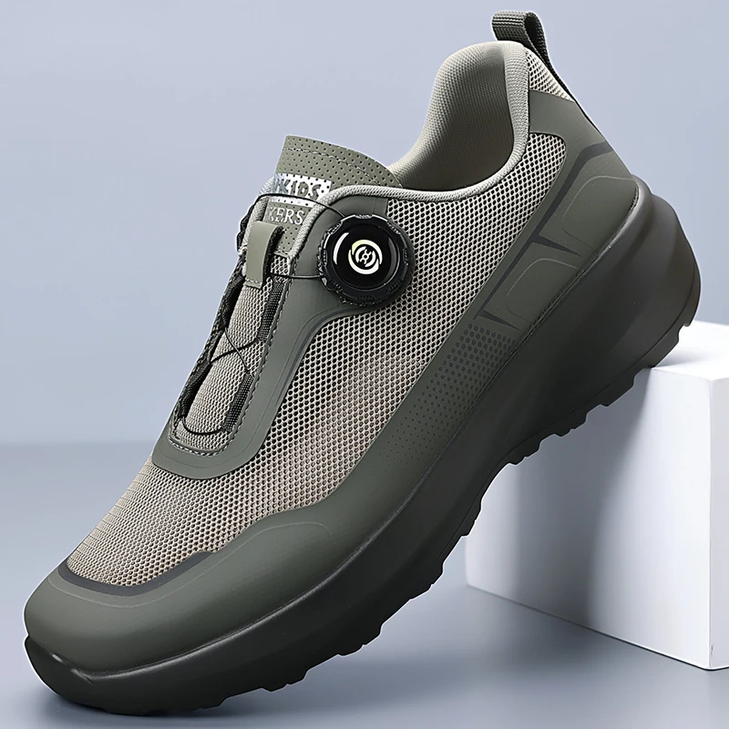 

Мужские туфли 2026: Новые весенние повседневные туфли с мягкой подошвой, мужские кроссовки с поворотной застежкой, дышащие, полностью черные, для деловых поездок и повседневной носки