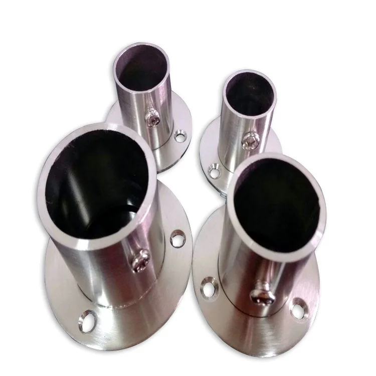 Imagem -05 - Base de da Flange para a Haste da Cortina da Cremalheira de Roupas Acessórios Faça Você Mesmo Tubular Suporte Diâmetro 19 22 25 32 mm Aço Inoxidável 304