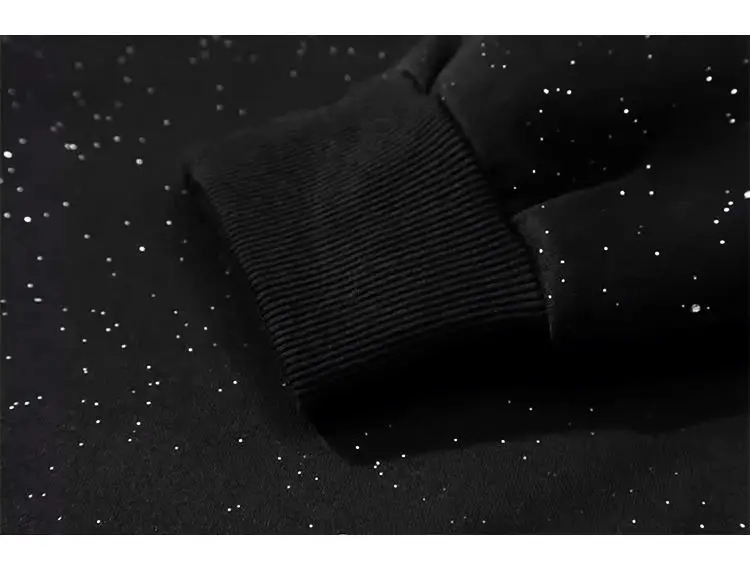 Sweat-shirt court pour femmes, hauts vintage en peluche, blocage des broderies, vêtements de sport, col rond, manches rayées, graphique Hip-Hop rond