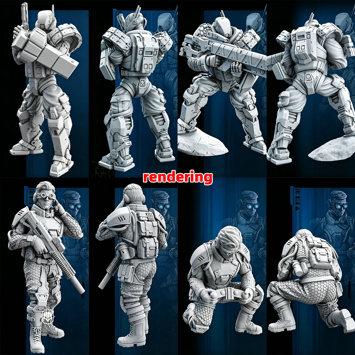 1/35 1/48 1/60 1/72 1/100 1/144 Modellbausatz 3D Harz Miniatur Soldatenfiguren Diorama Unbemalte Tracker Squad DIY – Detail 4