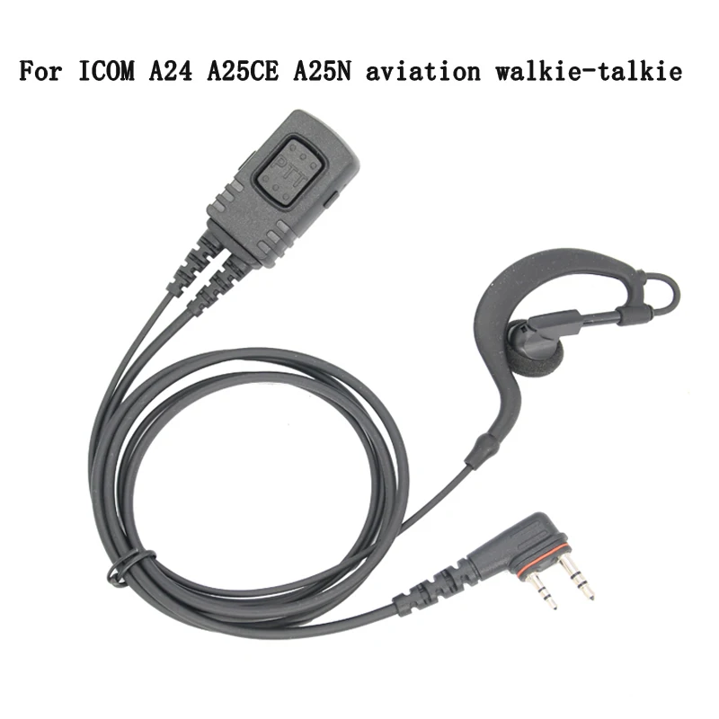 

Walkie Talkie Earhook Headset For ICOM A24, A25CE, A25N Aviation Two-Way Radios headphones Accessory
