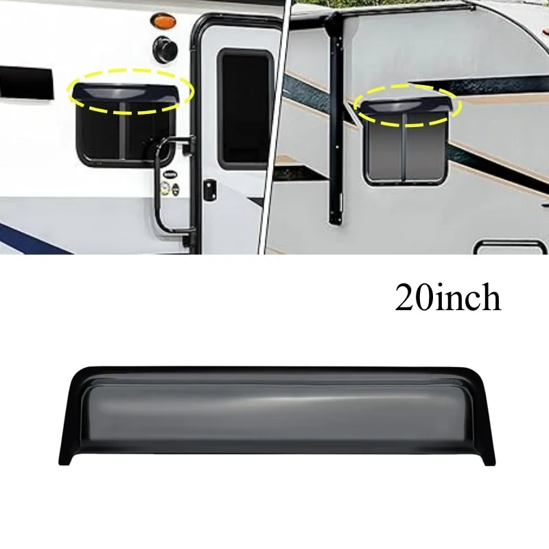 

20 Inch RV Window Rain Guards + Sun Shades - UV Protection, Ventilation Design, Easy Snap-On For Campers/Motorhomes Accessories
