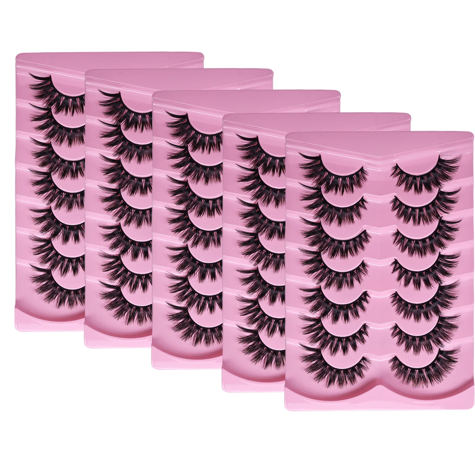 21 쌍/35 쌍 고양이 눈 효과 속눈썹 푹신한 두꺼운 가짜 밍크 속눈썹 희미한 크로스 자연 디자인 속눈썹 메이크업 도구 뷰티