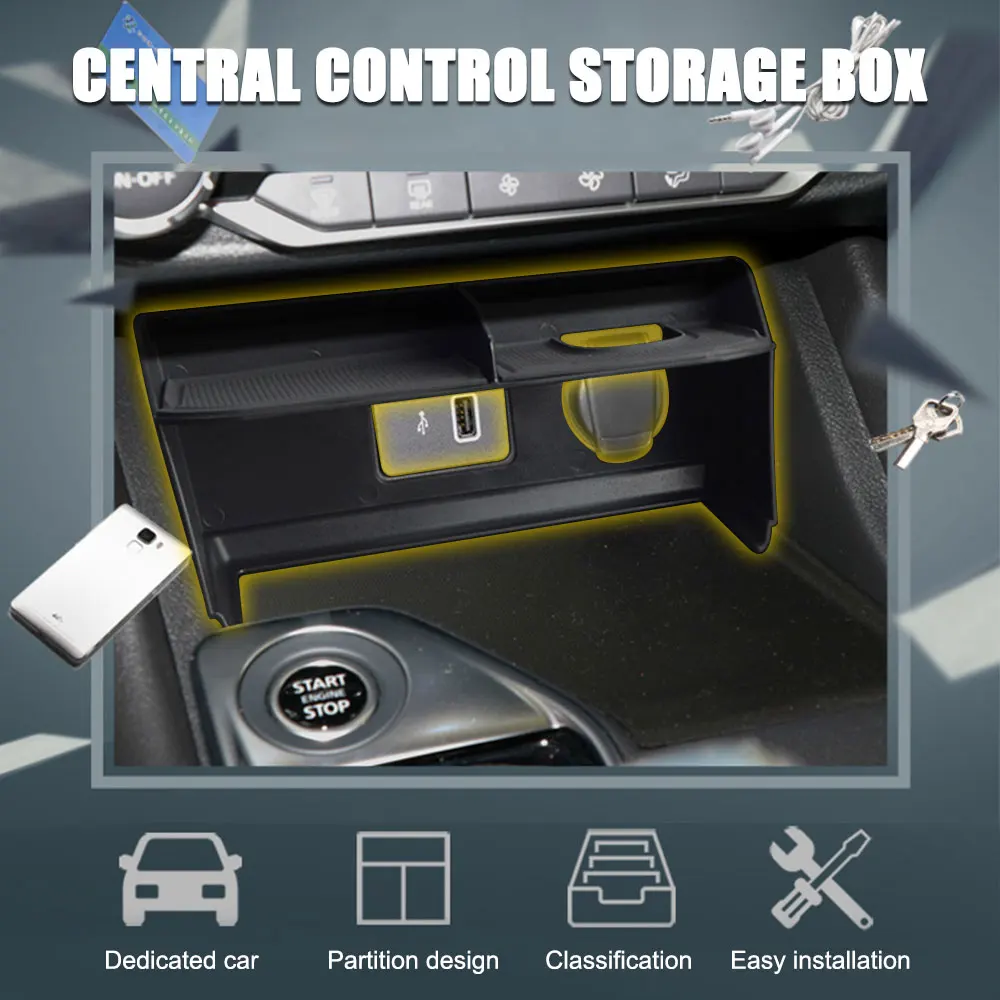 For Nissan Sentra 2020 2021 2022 2023 2024 Center Console Organizer Tray Car Armrest Box Storage Tray Insert Car Accessories