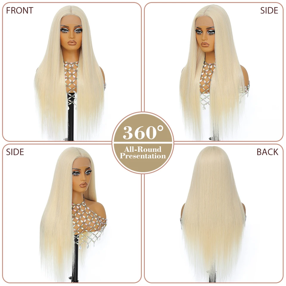 13x6 Синтетический парик фронта шнурка для женщин Длинные шелковистые прямые парики для афро Высокое качество Ombre Черный Коричневый Легко носить парики для косплея