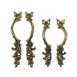 Bronze Flower Handle For Furniture Kitchen Cabinets Door Drawer Knob Silver Handle Dressing Table Wardrobe Handle Cupboard Pulls