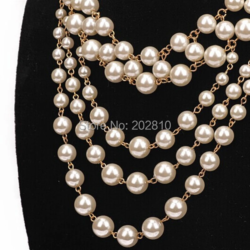 official-website по 1 грн все Fashion Cute Collar Girl 5 Layers Pearl Necklace For Women Jewelry Length Collares Para Mujer 2024