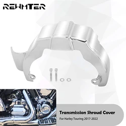 Motorcycle Chrome Transmission Shroud Cover For Harley Touring Electra Street Glide Road King FLHT FLHR FLRT FLTRU 2017- 2023