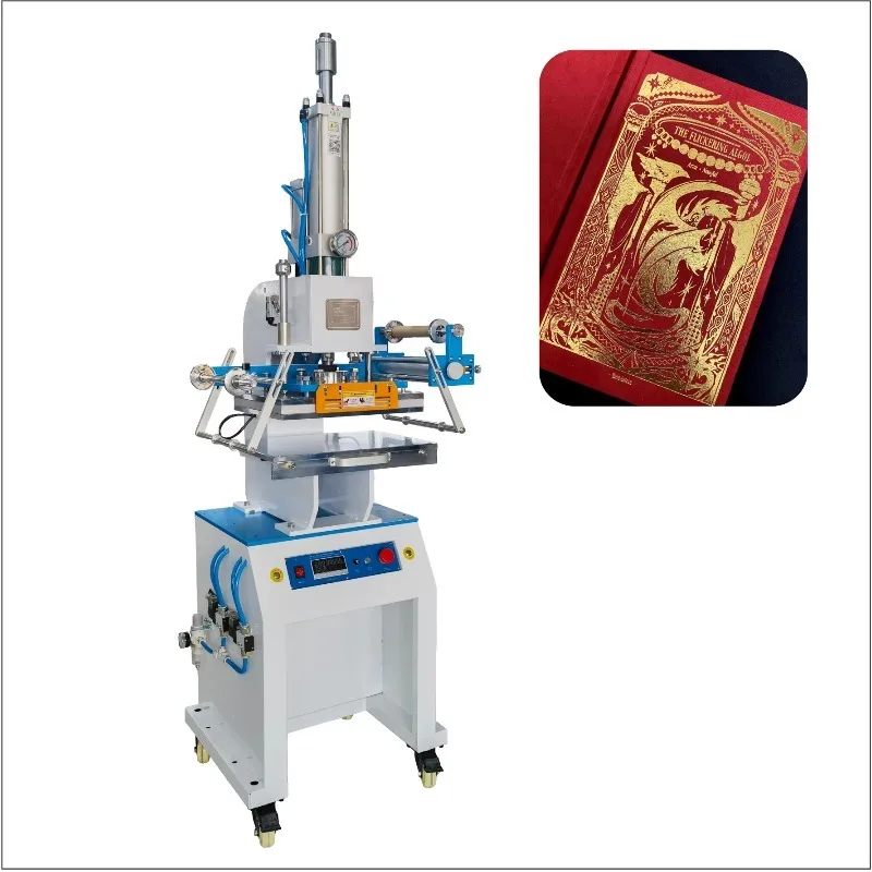 Applicable to 【Popular】High Quality New Pneumatic Heat Press Machine 220V With Golden Effect For Leather DIY Projects