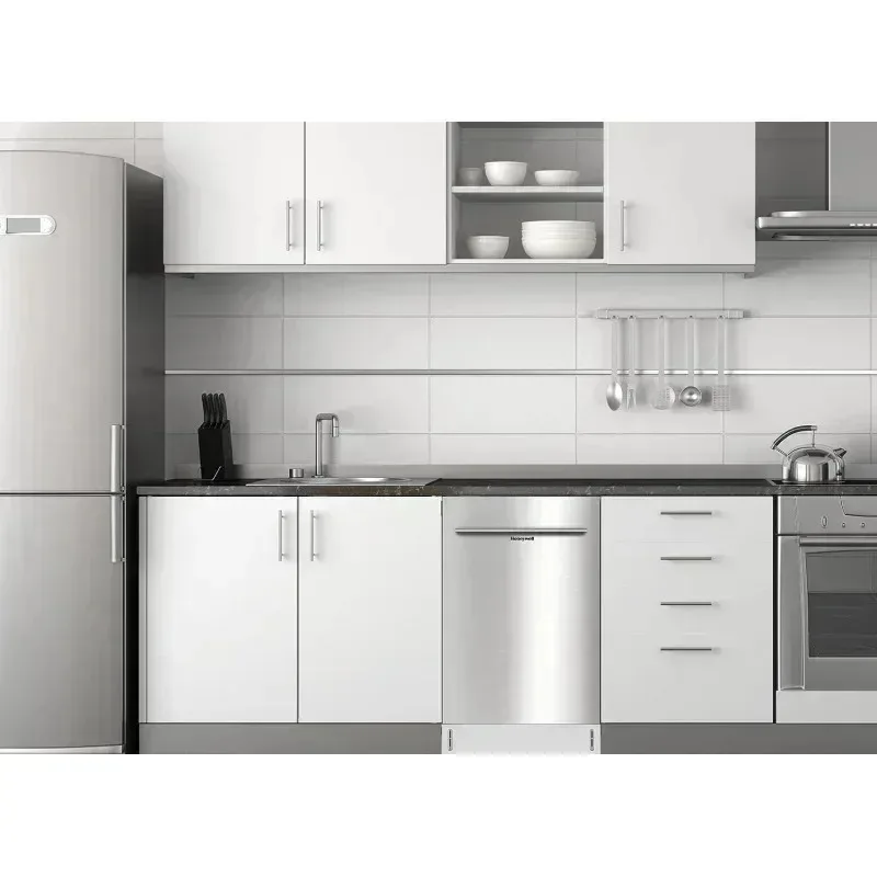 غسالة أطباق BELLHoneywell مقاس 18 بوصة مع 8 إعدادات للأماكن، و6 برامج غسيل، وحوض من الفولاذ المقاوم للصدأ، وUL/Energy Star-Stainless Steel، علي