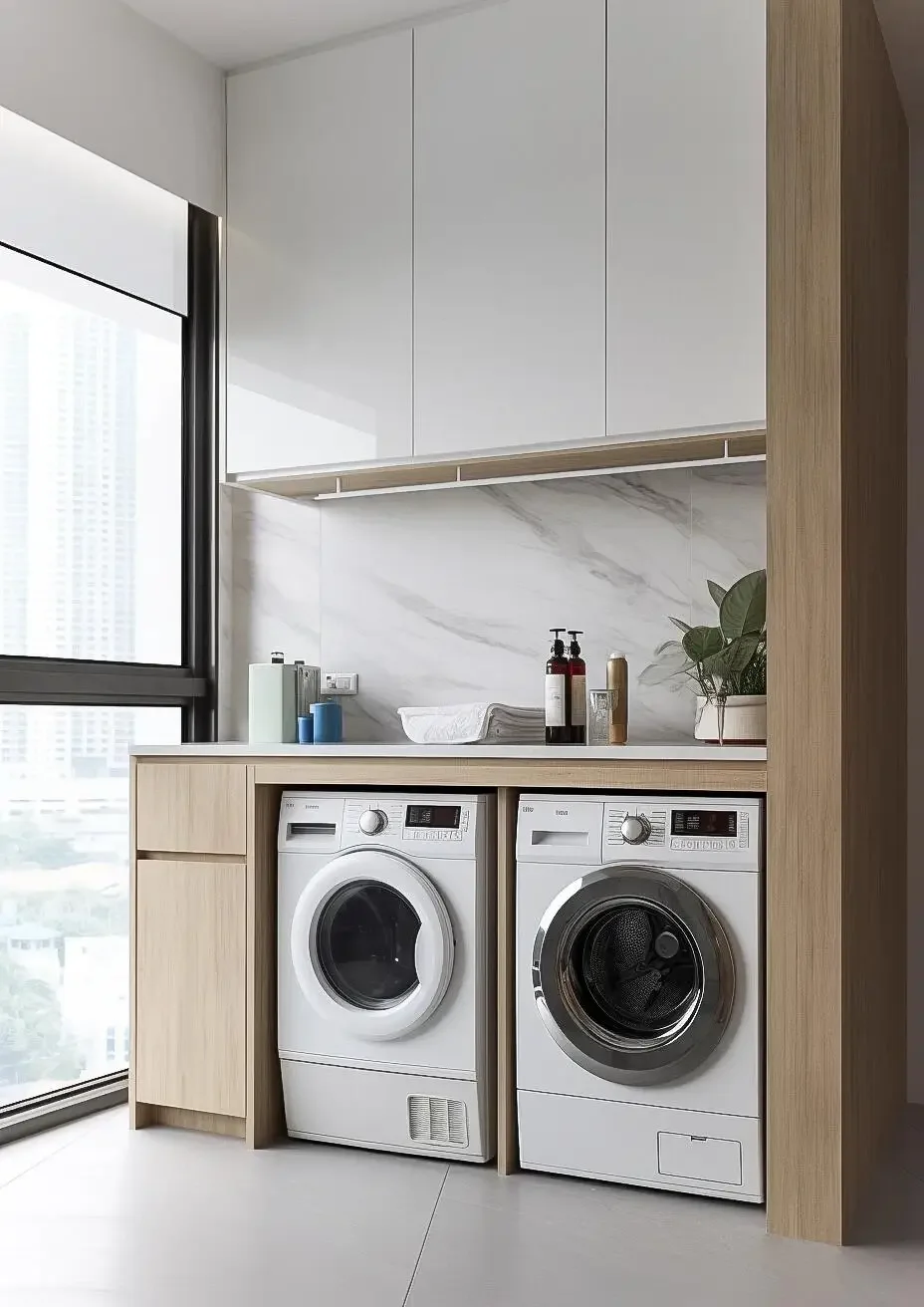 

Furniture Balcony Locker with Door Material Particleboard Washing Machine Cabinet
