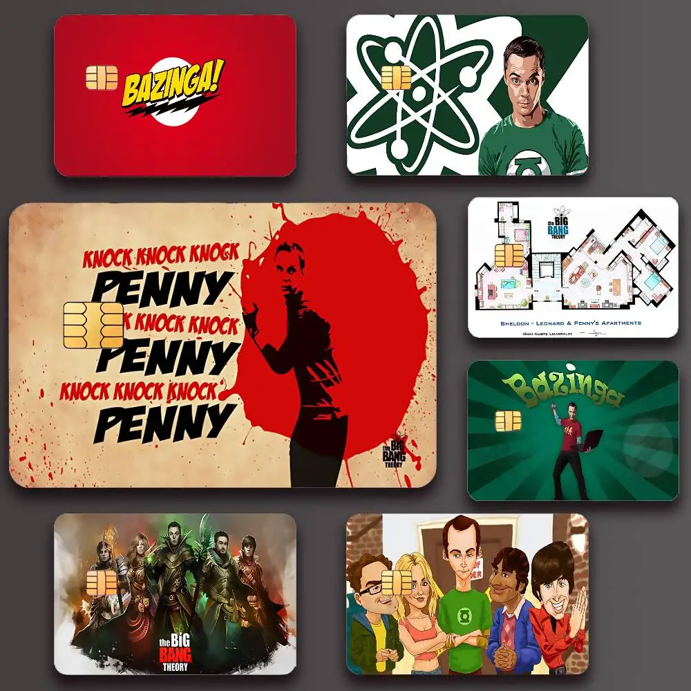 The Big Bang Theory Poster Capa de pele de crédito Adesivos de cartão 4 PCS Filme Bus Pass Front Decoração Banco Debit à prova d'água