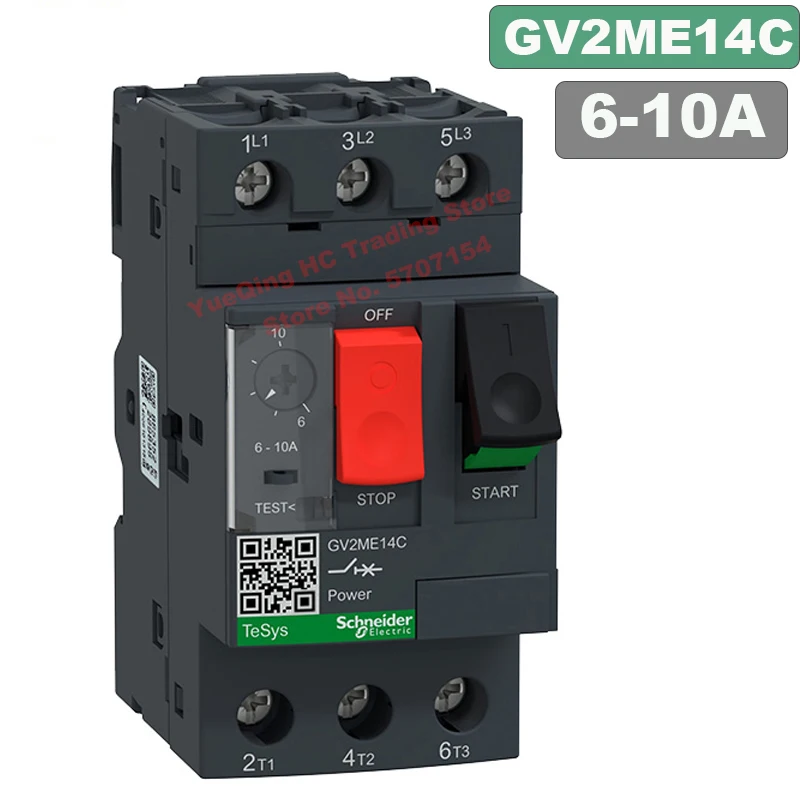 Шнайдер Электрический GV2ME14C 6-10A мотор Термальность магнитный выключатель кнопки 3P GV2-ME14C 14C защиты установки переключателя