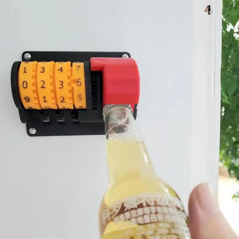 Beer Counter Bottle Opener Creative Wall Corkscrew Beer Counter Wall Mounted Beer Bottle Cap Counter Kitchen Gadget Accessories