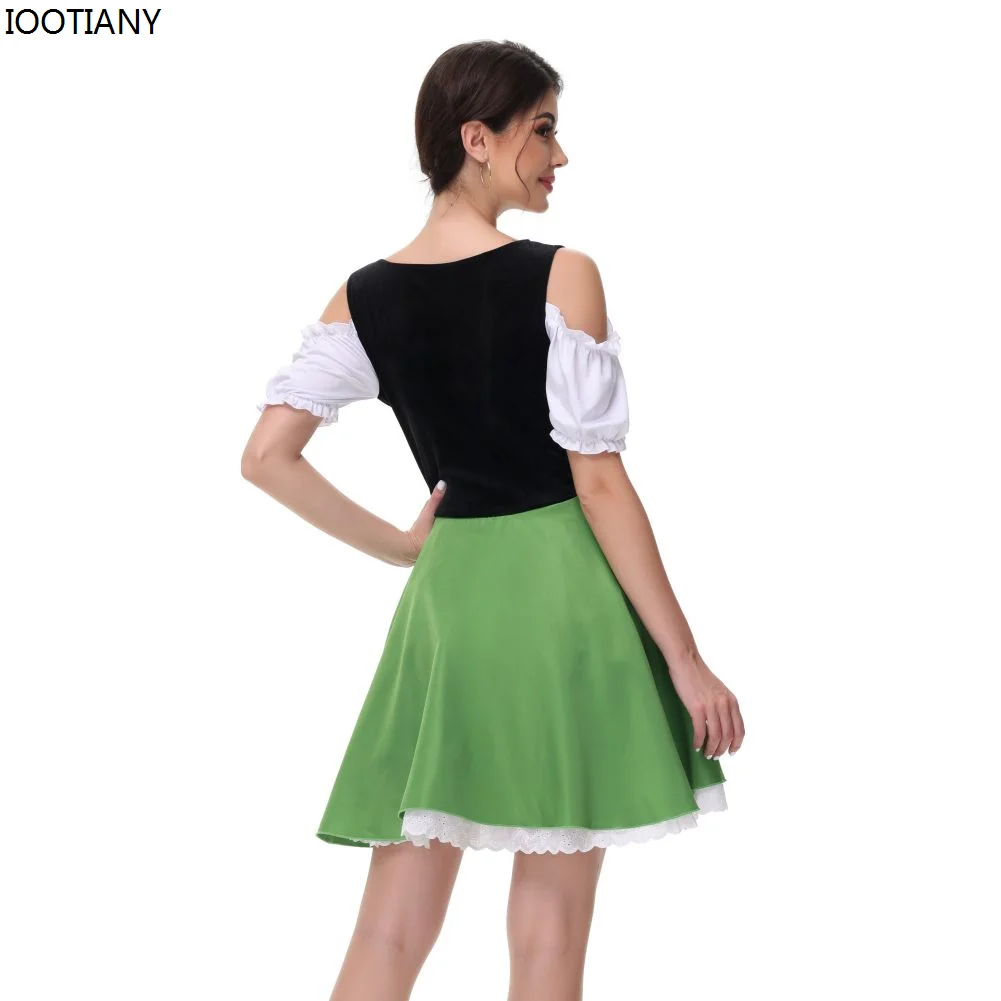 German Traditional Munich Oktoberfest Costume Bavarian National Beer Maid Outfit Carnival Adult Women Sexy Dress Rave Outfits