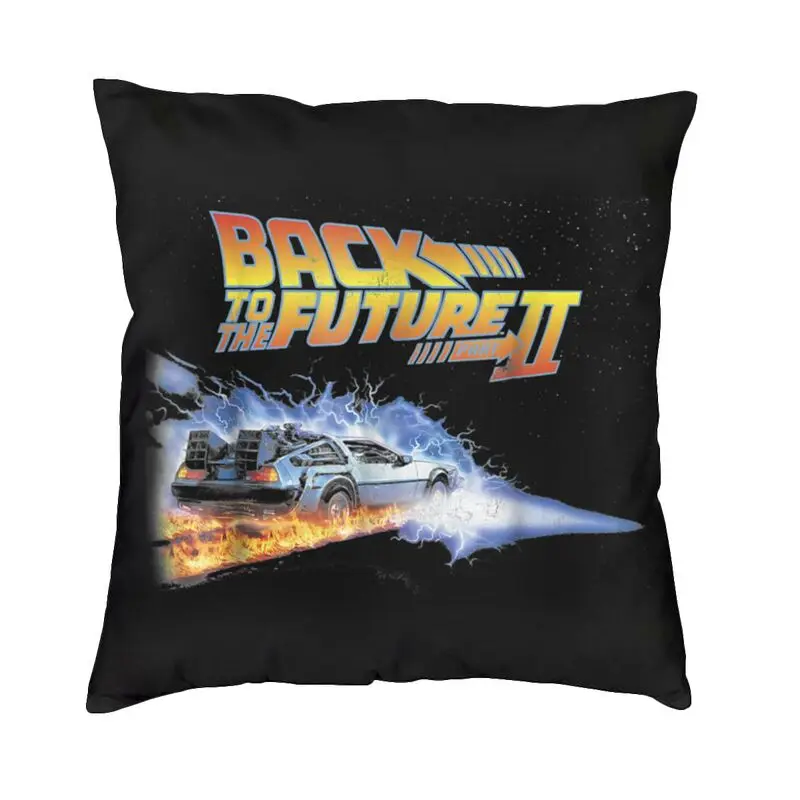 Cool Movies Race Cars Back To The Future Square Throw Pillow Case Home Decor 3D Double Side Printing Cushion Cover Living Room