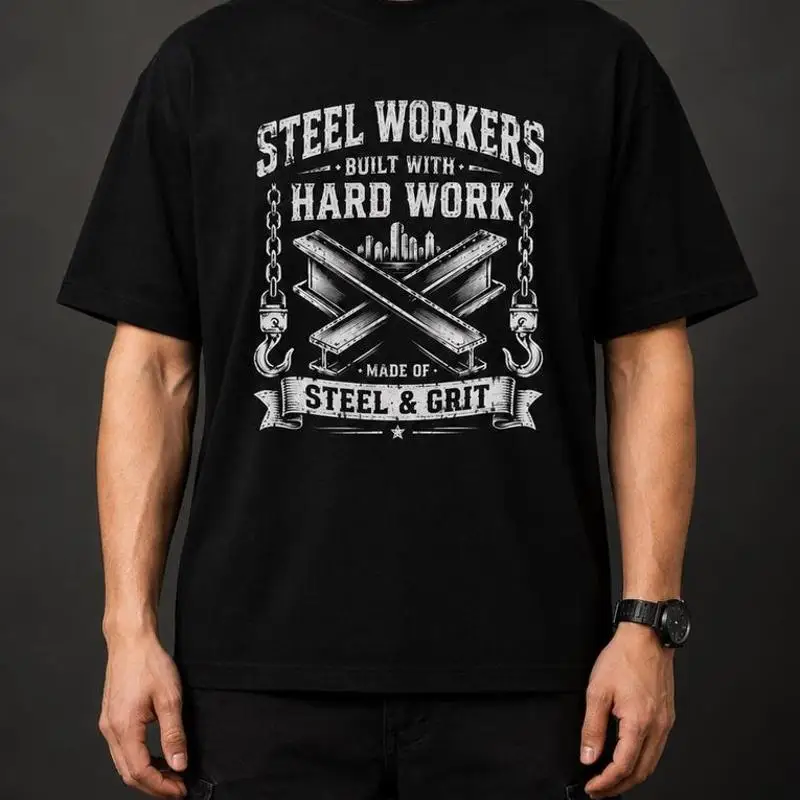 Steel Worker Ironworker Construction Blue Collar T-Shirt