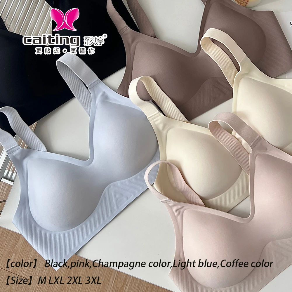 CAITING Intimo donna senza cuciture Reggiseno push up sexy Piccolo petto raccolto Supporto regolabile Piccolo reggiseno superiore sottile e confortevole