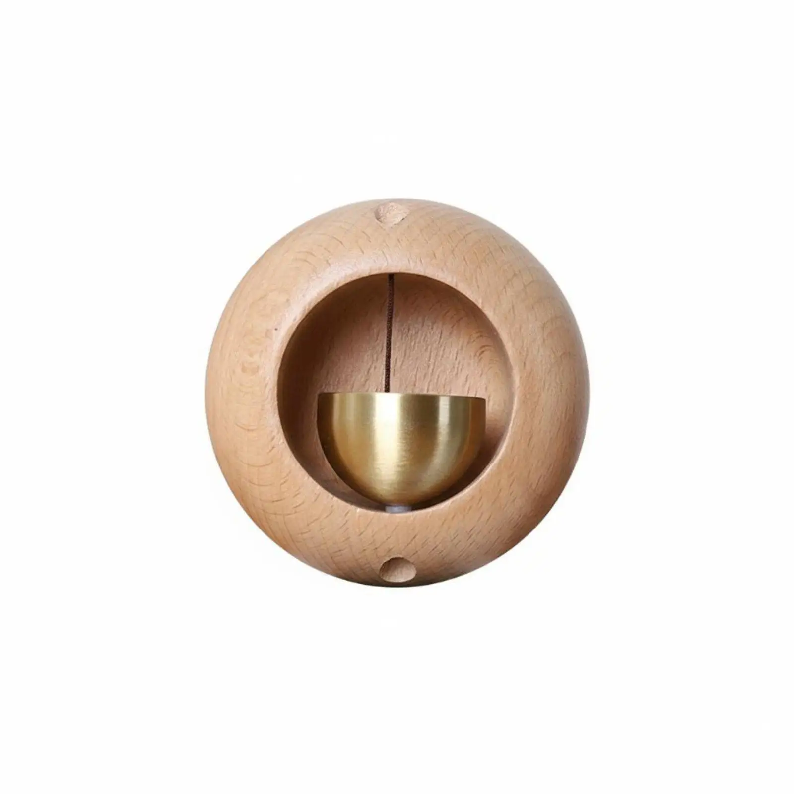 Brass Bell Door Chime No Required Entry Notification Chime Soft Pleasant Ding Entry Chime for Shopkeepers, Entryway