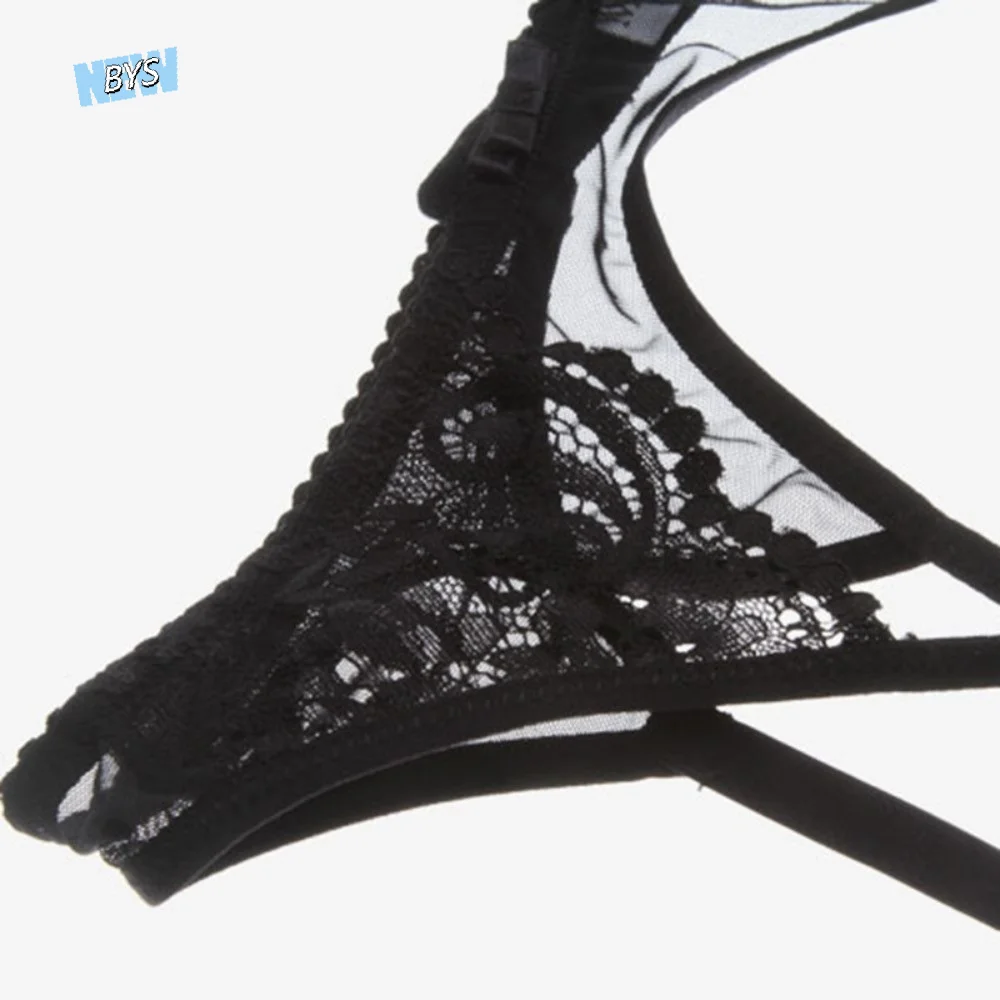 

Fashion Floral Lace Garter Belt Bow Adjustable Straps Suspender Belt Transparent Underwear Garters for Stockings Intimate Wear