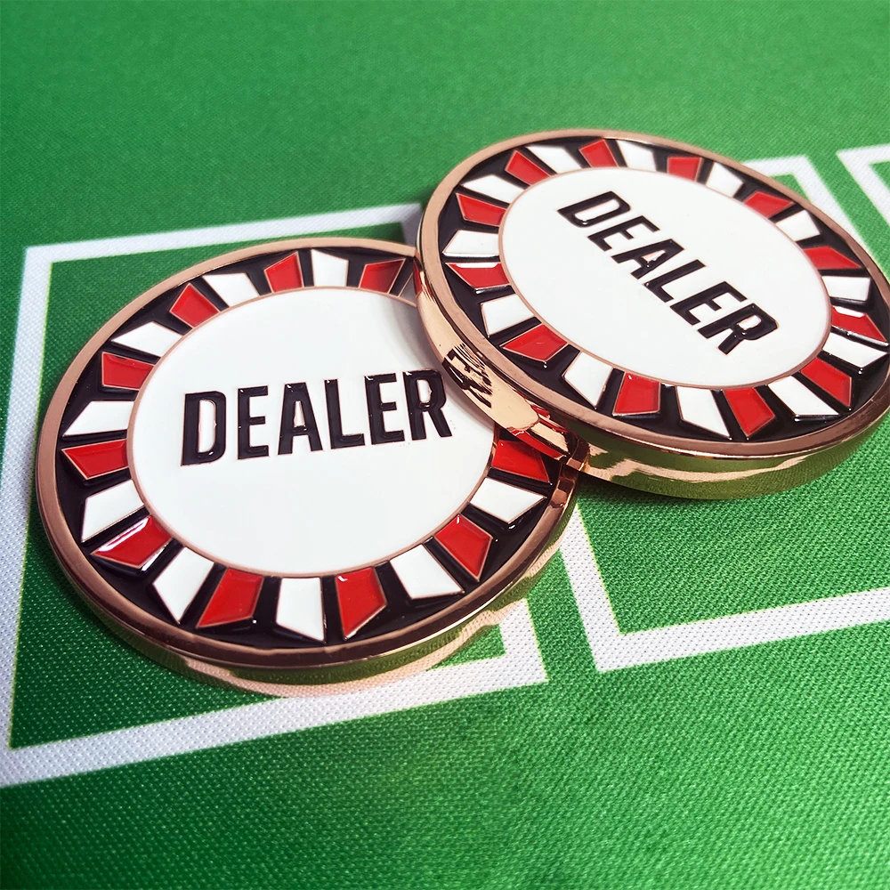 

56mm Metal Press Texas Hold'em Poker Accessories Dealer Codes Texas Hold'em Poker Chip Coins Dealer Game Collectible Coins