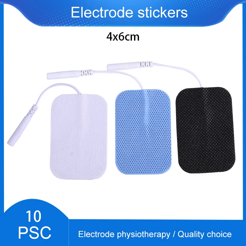 

10pcs EMS Electrode Pads Gel Patch 2.0mm Plug Non-woven Silicone Gel for Electrode Stickers Electrodes Physiotherapy Massager