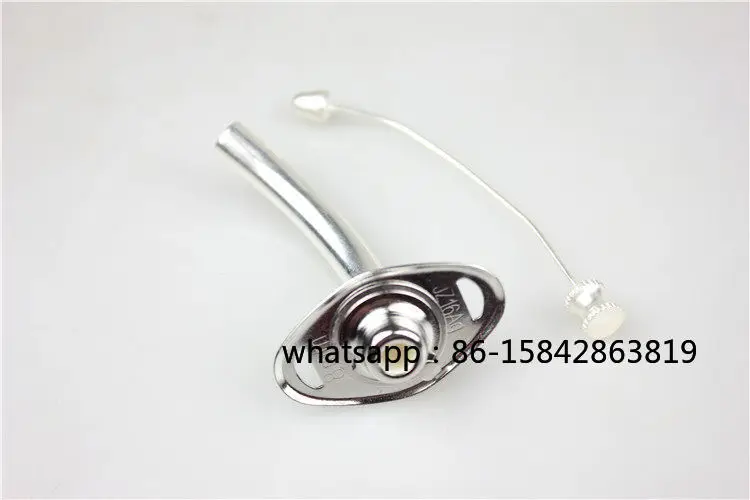 Medical Tracheotomy, Intubation, Silver Metal, Emergency Tracheal Sleeve, Stainless Steel, Full Throat and Half Throat Sleeve