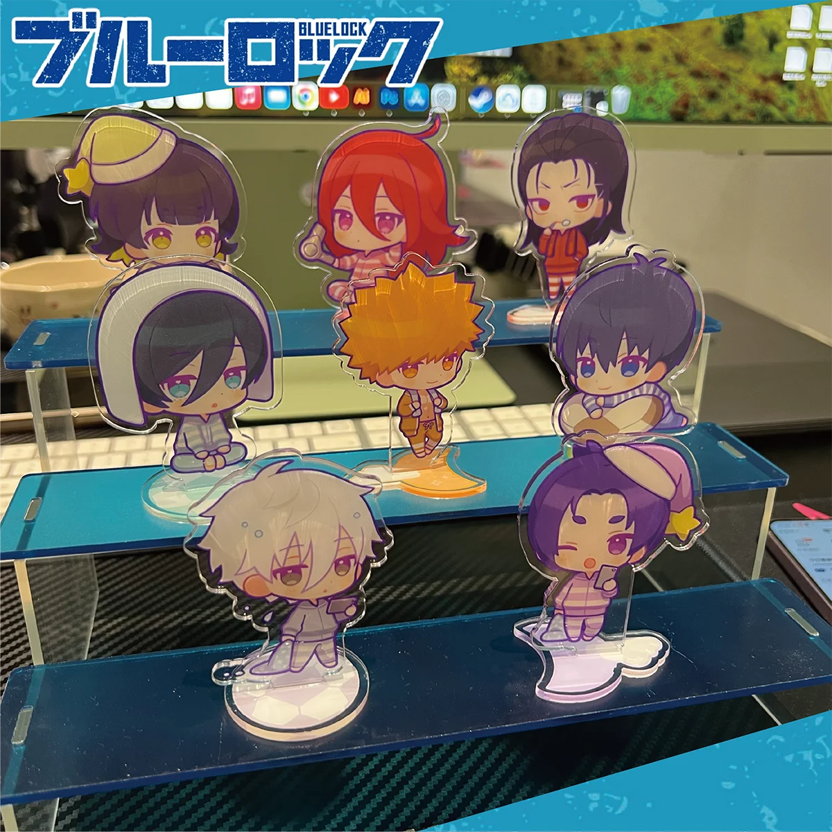 BLUE LOCK Acrylic Stand Figure Nagi Seishiro Bachira Meguru Anime Peripheral Cute Originality Pajama Party Series Ornament New