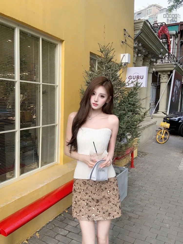 

Весна 202, женский облегающий эластичный вязаный жилет с скользящим слоем, базовый слой, сексуальная внутренняя одежда, топ без рукавов, дышащий, удобный хлопок