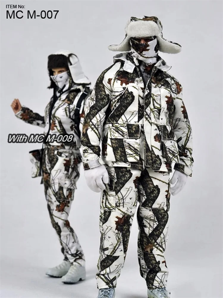 MCTOYS-Conjunto de ropa de camuflaje para exteriores, MCM-007 1/6, soldado, nieve, modelo de accesorios, se adapta al cuerpo de figura de acción de 12 ", en Stock