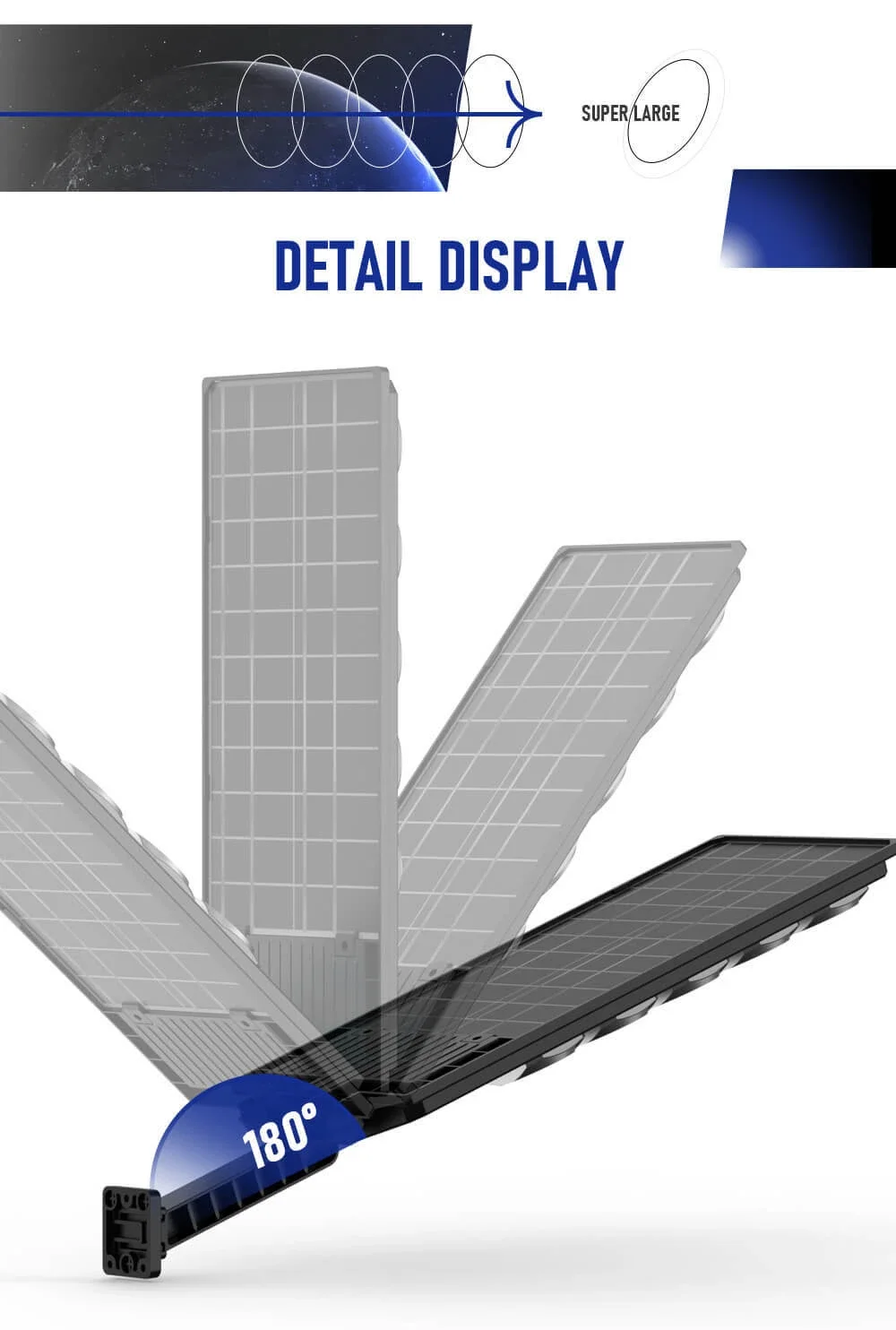 New LED Strong Light Double row Waterproof Outdoor Lighting Solar Courtyard Induction Street Light solar outdoor light